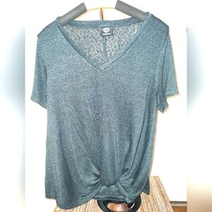 Women's V-Neck Blue-Gray Top